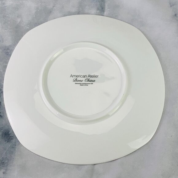American Atelier White Dinnerware Plates for sale | eBay American Atelier MIA All White Bone China Coupe Square Lunch Snack Plates Set 5